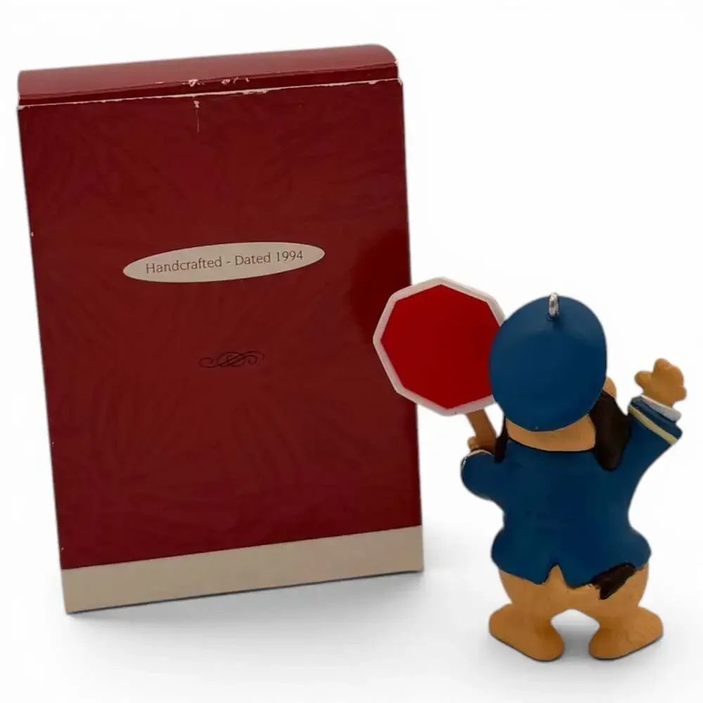 Hallmark Keepsake Ornament 1994 Holiday Patrol Dog with Stop Sign